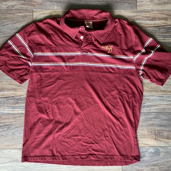 R2 Other - Men’s Burgundy Striped Polo